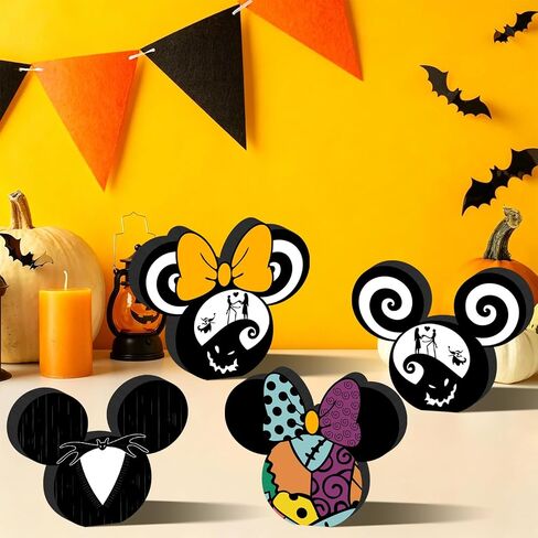 4pcs Mouse Halloween Table Decorations Wood Halloween Table Centerpieces in Kuwait