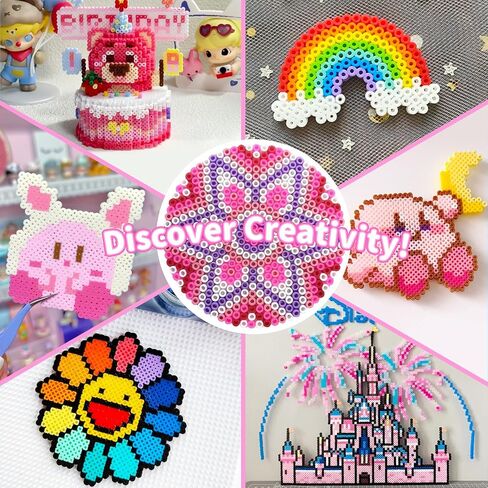 Itopstar 23000 5mm Fuse Beads Kit - 22 Colors Arts and Crafts Decorations, Toys Crafts for Kids, Teens & Adults, Gifts for Girls & Boys Age 5+ Craft Kits Gifts for Birthday Christmas in Kuwait