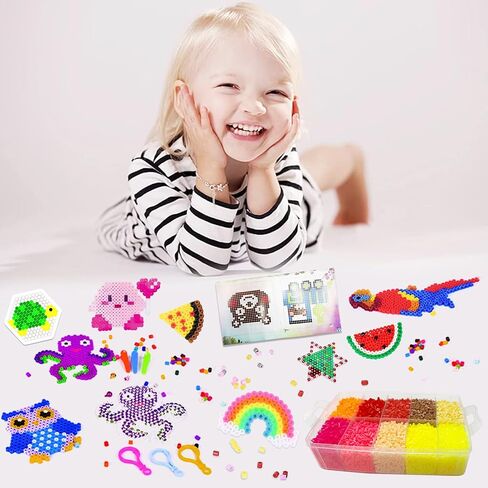 Itopstar 23000 5mm Fuse Beads Kit - 22 Colors Arts and Crafts Decorations, Toys Crafts for Kids, Teens & Adults, Gifts for Girls & Boys Age 5+ Craft Kits Gifts for Birthday Christmas in Kuwait