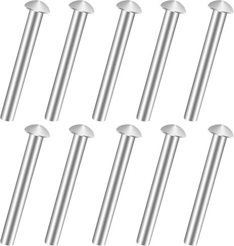 JINGIHE 10 PCS Rivets for Spade Handle, Solid Rivet Tool, Round Head Aluminum Rivets, Pop Rivet Tool, Countersunk Fasteners for Shovel Fork Handle Repair Rake Hoe Garden Lawnmower 50x6mm in Saudi Arabia
