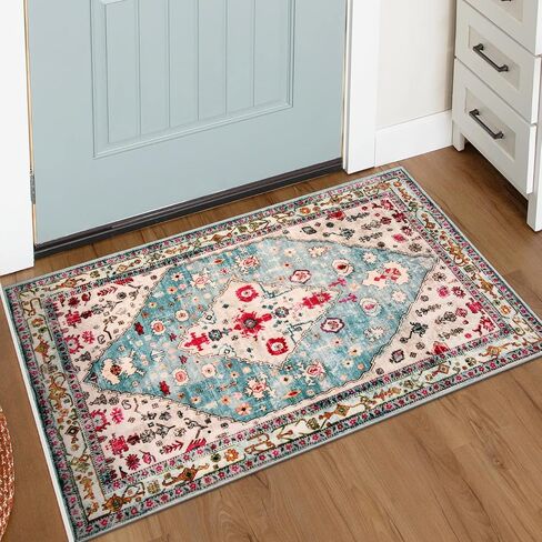 سجاد Lahome Boho القبلي مع دعم مطاطي، سجادة عداء طويلة للمدخل بطول 2'6"x12'، سجادة مطبخ قابلة للغسل، سجادة درج داخلية ناعمة غير قابلة للانزلاق لأرضيات الحمام وغرفة النوم الصلبة in Kuwait
