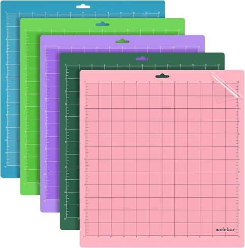 Cutting Mats Compatible with Cricut Maker 3/Maker 4/Maker/Explore 3/4/5/Air 2/Air, 5 Pack(12x12 Inch, Standard/Light/Strong/Fabric) Quilting Cutting Mats in Kuwait
