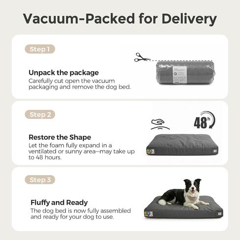Sytopia 42 Inch Indestructible Dog Bed for Aggressive Chewers, Chew Proof Durable Outdoor Canvas Pet Crate Mat with Waterproof Washable Removable Cover, Indoor Patio Pet Pad for Crate, Dark Grey in Kuwait
