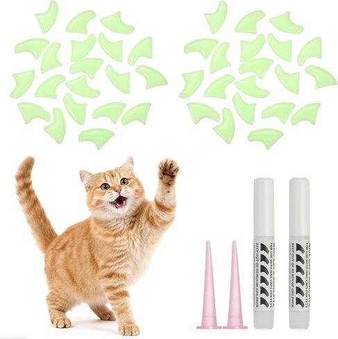 Cat Nail Caps Cat Claw Covers Kitten Claw Caps Soft Paws 40Pcs in Kuwait
