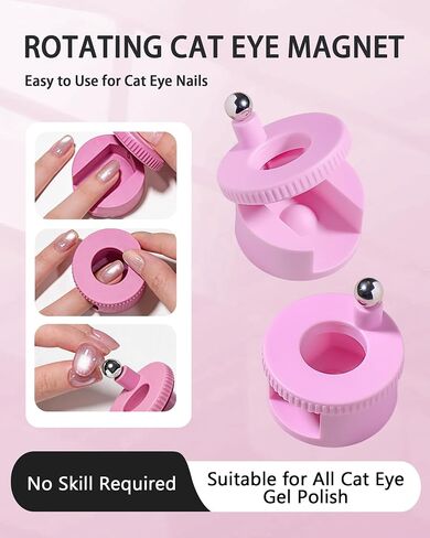 360 Rotating Cat Eye Magnet for Nails Nail Art Magnet for Gel Polish in Saudi Arabia