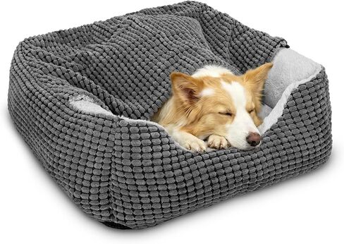GASUR Small Dog Bed Cat Bed with Cover Cave,Hooded Puppy Bed with Blanket in Saudi Arabia