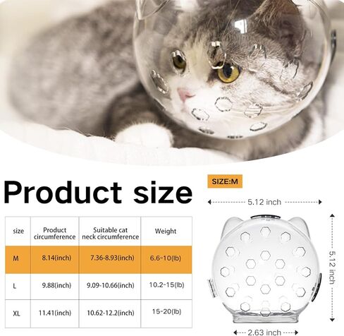 Cat Muzzle for Grooming with Silicone Claw Cover, Adjustable Cat Hood Mask for Bathing Shaving Pet Tools, Anti Bite Air Bubble Helmet in Kuwait