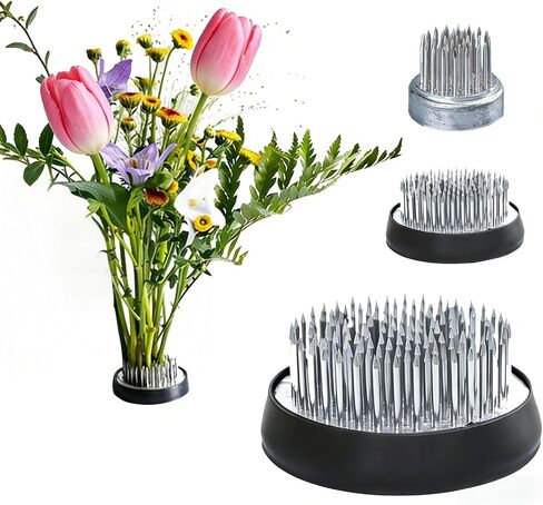 Kenzan Flower Frog Set, 3 Ikebana Stem Holders 0.91", 1.38", 2.36" in Kuwait