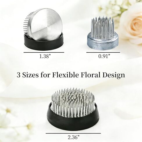 Kenzan Flower Frog Set, 3 Ikebana Stem Holders 0.91", 1.38", 2.36" in Kuwait