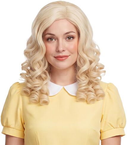Miss U Hair Fairy Costume Wig for Women Girl Short Curly Yellow Blonde Hair Anime Cosplay Halloween Wig in Kuwait
