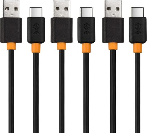 Cable Matters 3-Pack USB إلى USB C كابل شحن 3.3 قدم مع شحن سريع 3A باللون الأبيض لهاتف iPhone 15 وSamsung Galaxy S23 Ultra وS23 وS22 Note 20 وLG G8 وGoogle Pixel 7a وiPad Pro وNintendo Switch in Kuwait