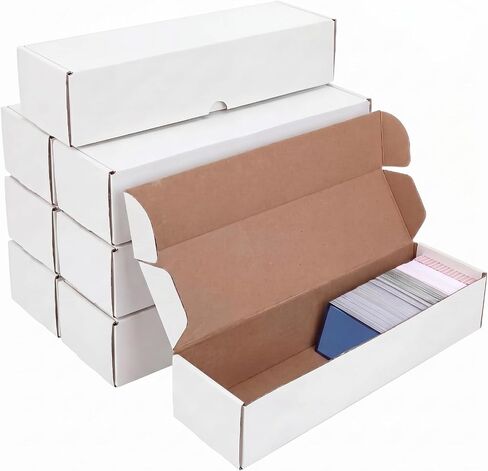Yexiya Trading Card Storage Box White Cardboard Sports, 10 Pcs in Kuwait