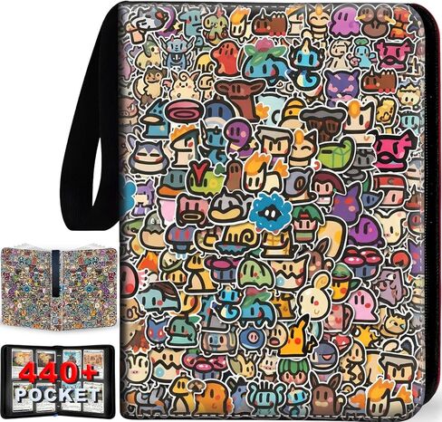 Trading Card Binder with Removable Sleeves, 9 Pocket Card Binder 1008 Cards in Saudi Arabia