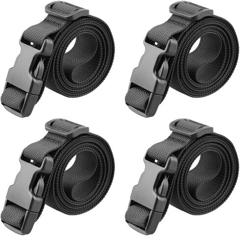 MAGARROW 10' 13' 16 feet Long 1" Strap Buckle Packing Straps Adjustable 1-Inch Belt (1" Wide - 16ft Long, Black (4-Pack)) in Kuwait