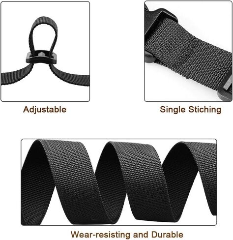 MAGARROW 10' 13' 16 feet Long 1" Strap Buckle Packing Straps Adjustable 1-Inch Belt (1" Wide - 16ft Long, Black (4-Pack)) in Kuwait