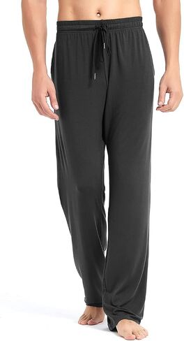 Idtswch 32/34/36/38 Long Inseam Men's Tall Extra Long Pajama Pants,Lounge Jogger Yoga Pants,Sleepwear with Pockets for Men in Kuwait