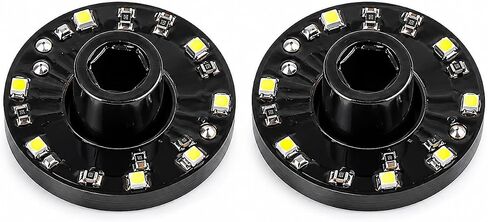 UDIRC Brass + Tungsten Steel Wheel Weights (2PCS), 8.6g Each Heavy Duty Weighted 7mm Hex Hub Adapters for UCX2405PRO Crawler UCX1802PRO UCX1804PRO, Upgrade Parts UCX24-P063B in Kuwait