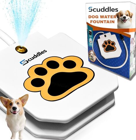 Scuddles Dog Sprinkler Paw Activated Water Fountain | Keeps Dogs Cool, Hydrated & Entertained Outdoors | Step-On Pedal, Copper Valve, Metal Body, Hose Connector, Y-Adapter & Training Guide in Kuwait