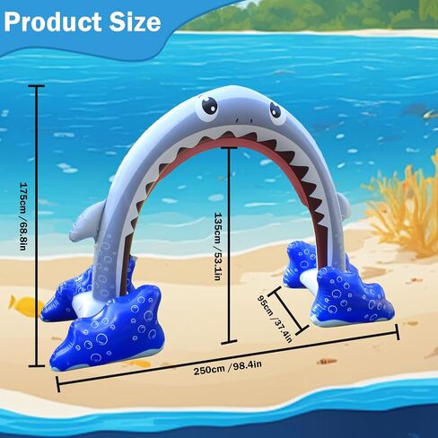 Giant Shark Sprinkler, Giant Outdoor Water Toy, Summer Outdoor Play Sprayer, Suitable for Summer Gifts Backyard Garden Lawn Water Party in Saudi Arabia