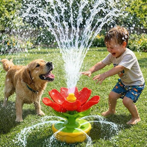 Sprinkler for Kids Outdoor Water Toys: 3 in 1 Flower Toddler Sprinkler Toy in Saudi Arabia