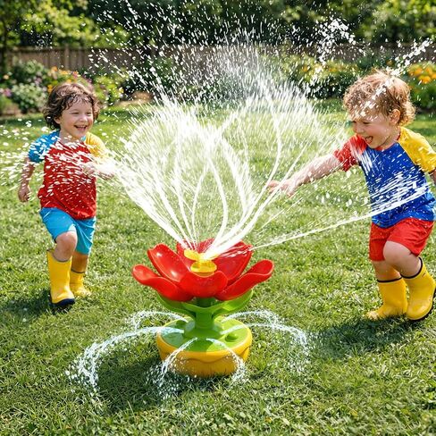 Sprinkler for Kids Outdoor Water Toys: 3 in 1 Flower Toddler Sprinkler Toy in Saudi Arabia