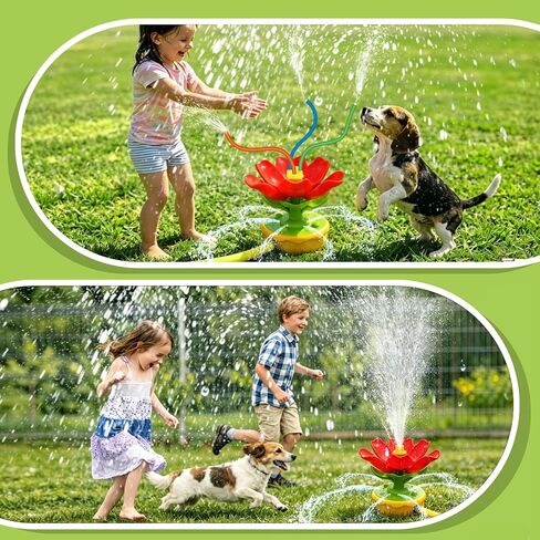 Sprinkler for Kids Outdoor Water Toys: 3 in 1 Flower Toddler Sprinkler Toy in Saudi Arabia