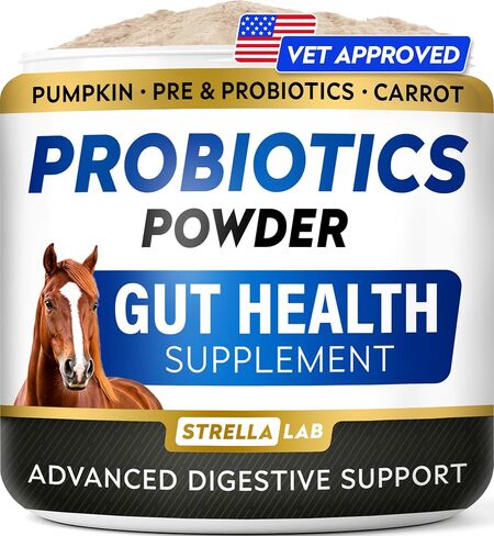 STRELLALAB Horse Probiotic Powder, 240 Servings – Equine Gut Supplement in Saudi Arabia
