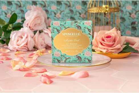 Spongellé Art Chinois Body Wash Infused Luxury Bath Buffer – Cleanses, Exfoliates, Massages & Nourishes Skin – All‑in‑One Aromatic Bath Sponge for 20+ Washes, Mystic Oud in Saudi Arabia