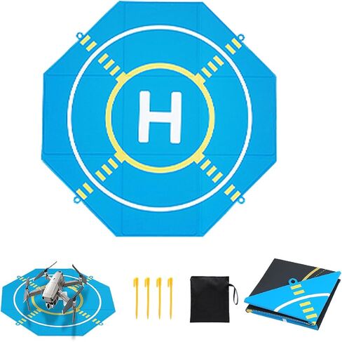 Drone Landing Pad Portable Foldable with Night Vision,20in Double-Sided Waterproof Helipad for DJI Mavic 3/Mini 4K/Air 3S/Neo/Flip/Avata 2 RC Drones Helicopter, Drone Landing Pad Accessories in Saudi Arabia
