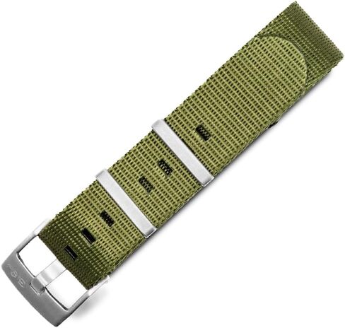 BluShark - AlphaShark Luxury Seat Belt Nylon Watch Strap - Stainless Steel Buckle Multiple Sizes Style Replacement Band Straps for Men’s, Waterproof One-PieceMultiple Sizes in Kuwait
