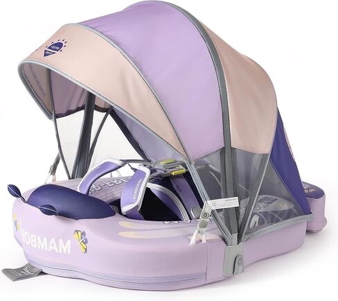 Mambobaby Float with Canopy & Tail, Non-Inflatable Infant Pool Float in Kuwait