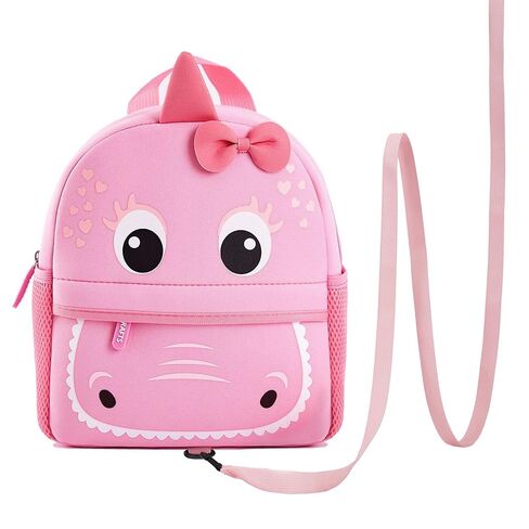 KK CRAFTS Preschool Toddler Backpack with Leash, 3D Cute Cartoon Neoprene Animal Schoolbag for Kids Boys Girls(Baby Unicorn) in Saudi Arabia