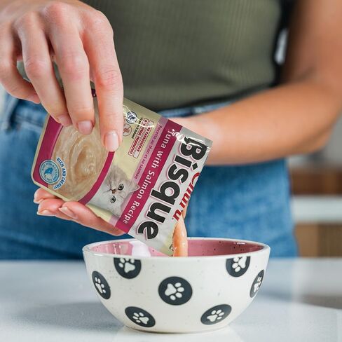 INABA Churu Bisque for Cats, Creamy Lickable Purée Side Dish with Vitamin E, 1.4 Ounce Pouch, 1 Pouch, Tuna Recipe in Kuwait