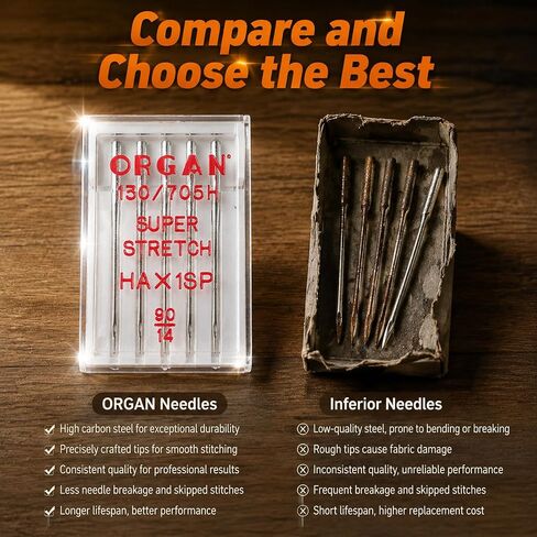 Organ Super Stretch Sewing Machine Needles, Size 90/14 (5 Pack) in Saudi Arabia