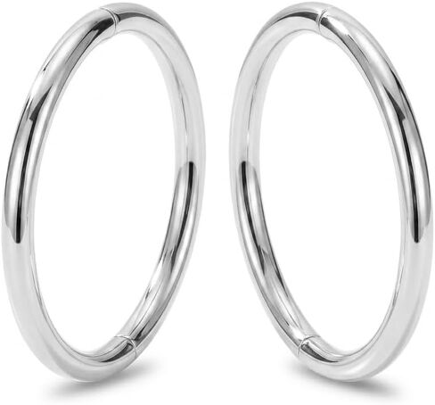 365 SLEEPERS Sterling Silver Hinged Hoop Unisex Sleeper Earrings Nose Ring Hand Made In Australia Nickel Free Hypoallergenic 8mm - 14mm in Kuwait