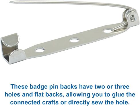 Secure Brooch Pins, 60 Pcs, Silver Bar Pins Clasp Backings 4 Sizes in Saudi Arabia