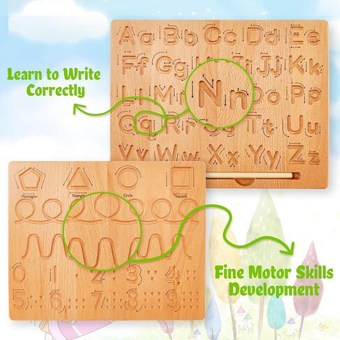 Montessori Alphabet Tracing Board, ABC Writing Practice Toy for Ages 3-5 in Kuwait