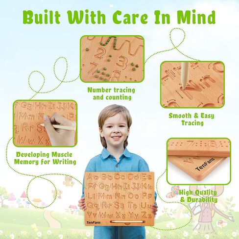 Montessori Alphabet Tracing Board, ABC Writing Practice Toy for Ages 3-5 in Kuwait