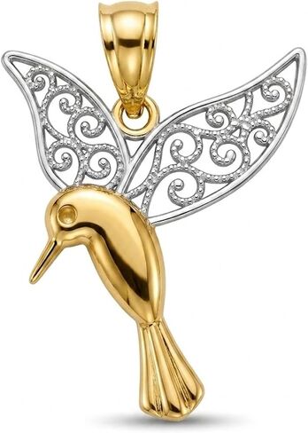 Charm America - Gold Hummingbird Charm - 10 Karat Solid Gold in Kuwait