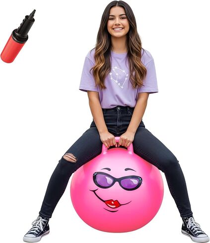 WALIKI Hopper Ball for Kids 3-6 | Hippity Hop | Jumping Hopping Ball | Relay Races | Pink 18" in Kuwait