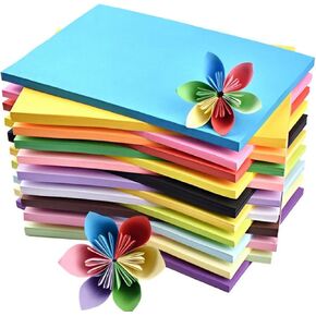 Colored Paper 100 Sheets, Construction A4 Copy Paper for Craft Art Drawing in Saudi Arabia