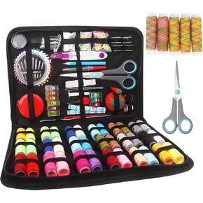 Asdirne Sewing Kit for Adults, 189 PCS Sewing Accessories with 41 XL Spools Thread, Scissors, Thimbles, Tape Measure & Portable Carry Case, Premium DIY Repair Kit for Home, Travel and Daily Use, Black in Saudi Arabia