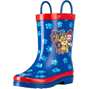 Nickelodeon Kids Boys' Paw Patrol Character Printed Waterproof Easy-On Rubber Rain Boots (Toddler/Little Kids) in Kuwait