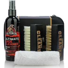Shoe Cleaner Kit | Shoe Cleaner + Premium Hard Brush + Premium Soft Brush + Hard Travel Case | Used for Sneakers, Tennis Shoes, Leather, Suede in Kuwait