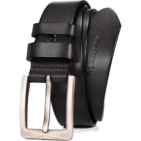 WOLFANT 1.5" Full Grain Leather Belt for Men in Gift Box,100% Italian Real Solid Leather in Saudi Arabia