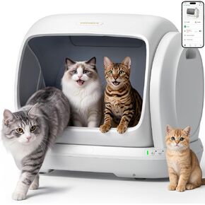 Meowant Automatic Cat Litter Box 106L Extra-Large Space, Safety Anti-Pinch in Kuwait
