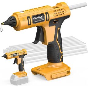 LIVOWALNY Cordless Hot Glue Gun Compatible with Milwaukee 18V Battery (Tool Only) Hot Glue Gun And 30 Sticks Set in Crafting, Wood, PVC, Glass with 30 Pcs 0.27 * 5.9 inch Hot Glue Sticks in Kuwait
