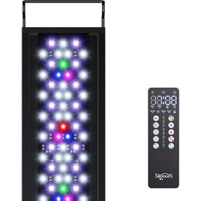 SEAOURA 24/7 LED Aquarium Light for Plants with Remote, Full Spectrum Fish Tank Light with Timer for 48-54 Inch Freshwater Tanks, Auto ON/Off, 20-Brightness, Power-Off Memory, Day/Night & DIY Mode in Kuwait