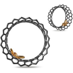 ERKUOO 2PCS Hollow Pattern Ear Gauges Double Flared Ear Tunnel Plug Piercing Expander Flesh Earring Stretcher Lobe Piercing Jewelry 2g-1"(6mm-25mm) in Saudi Arabia
