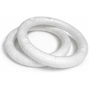 8" Ruled Polystyrene Wreath Forms – 2 Pack – Pre-Marked 12ths & 10ths Layout Lines – Smooth Craft Foam Rings for Kimekomi, Fabric, Floral & Holiday Wreath Making in Kuwait